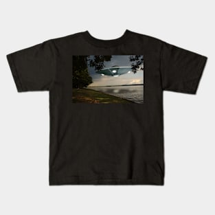 UFO Over Lake Kids T-Shirt